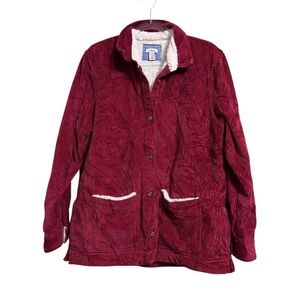 LLBEAN SZ MD Women's Comfort Corduroy Relaxed Shirt, Lined SHACKET CHORE JACKET